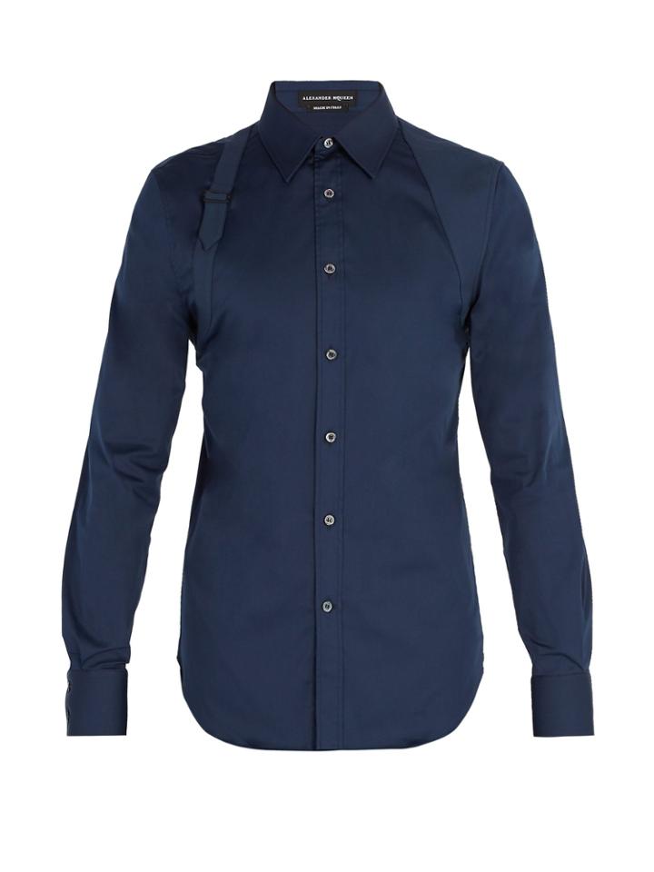 Alexander Mcqueen Harness-strap Cotton-blend Shirt