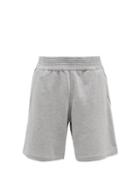 Comme Des Garons Shirt - Shirred-waist Cotton-jersey Shorts - Mens - Grey