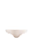 Matchesfashion.com Marysia - Broadway Scallop Edge Gingham Bikini Briefs - Womens - Light Pink