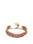 Matchesfashion.com Rosantica By Michela Panero - Striped Beaded Bracelet - Womens - Red