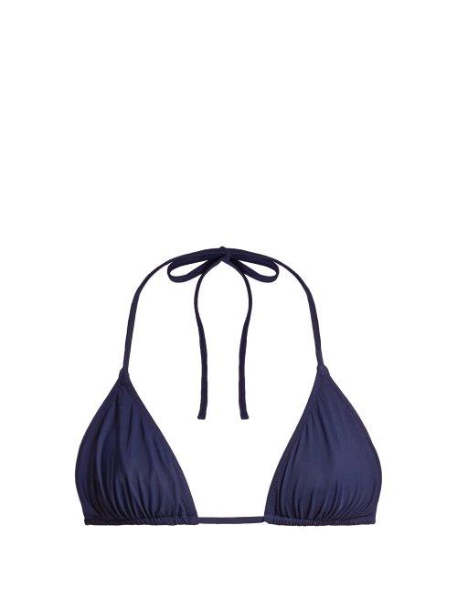 Matchesfashion.com On The Island - Cobra Bikini Top - Womens - Navy Multi