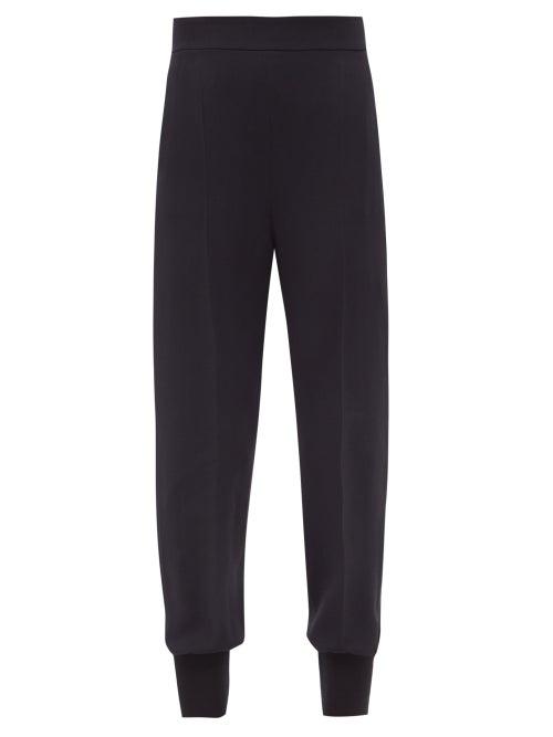 Matchesfashion.com Stella Mccartney - Julia Elasticated-cuff Cady Trousers - Womens - Navy