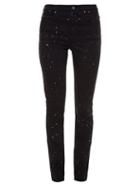 Isabel Marant Étoile Ennet Paint Splash-print High-rise Skinny Jeans