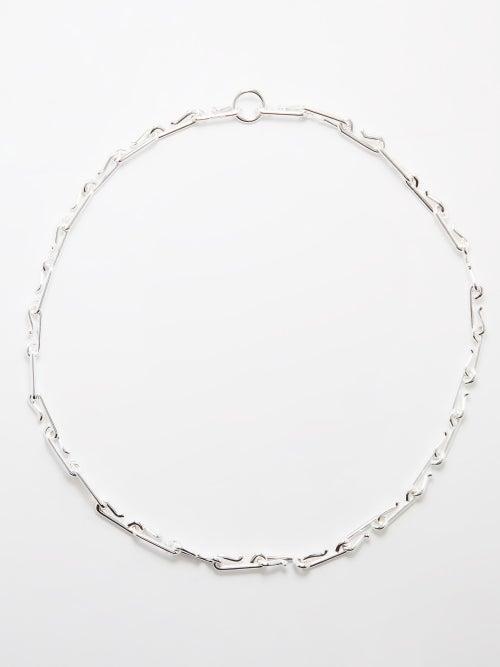 All Blues - Hook Sterling-silver Necklace - Mens - Silver
