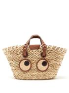 Matchesfashion.com Anya Hindmarch - Eyes Small Seagrass-woven Basket Bag - Womens - Beige