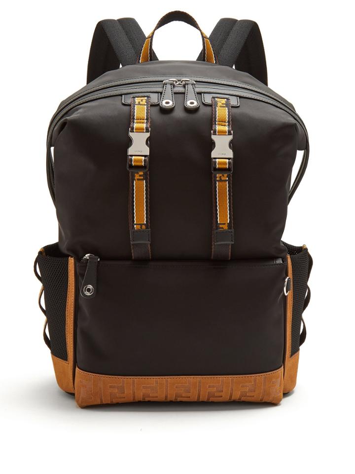 Fendi Logo-embroidered Nylon Backpack