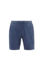 Matchesfashion.com Polo Ralph Lauren - Logo Embroidered Washed Cotton Jersey Shorts - Mens - Navy