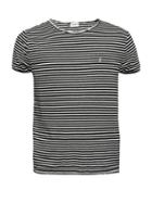 Saint Laurent - Striped Cotton-jersey T-shirt - Mens - Black White