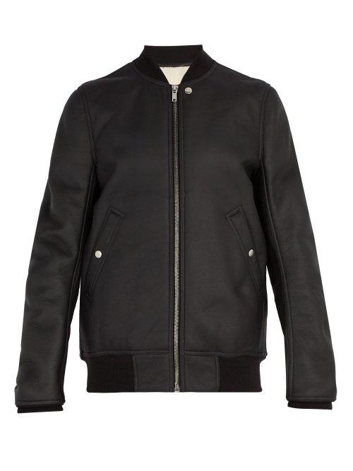 Matchesfashion.com Rick Owens - Shearling Bomber Jacket - Mens - Black