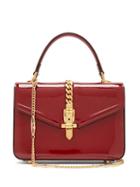 Matchesfashion.com Gucci - Sylvie Small Patent Leather Shoulder Bag - Womens - Burgundy