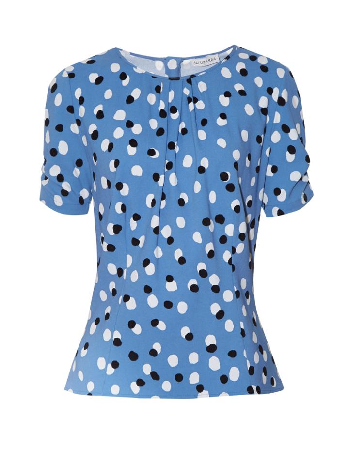 Altuzarra Kelly Polka-dot Crepe Top