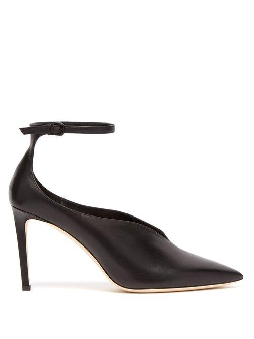 Matchesfashion.com Jimmy Choo - Sonia 85 Point Toe Ankle Strap Pumps - Womens - Black