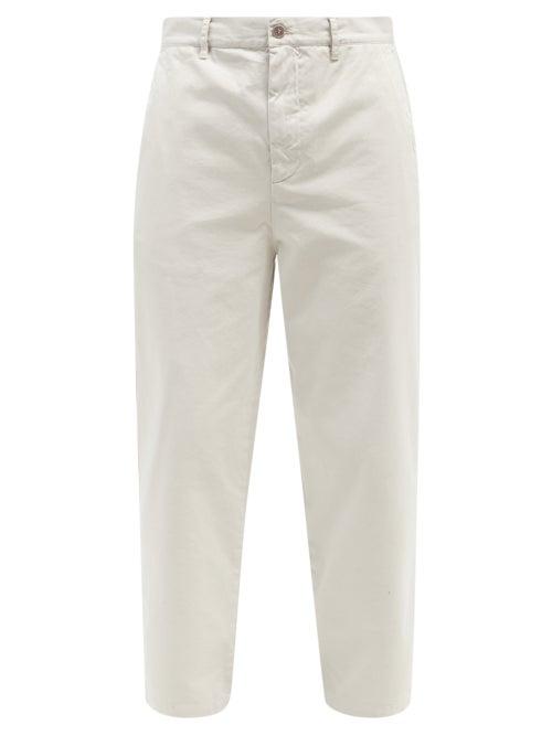Mens Rtw Raey - Tapered Cotton Chino Trousers - Mens - Light Grey