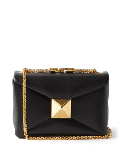 Valentino Garavani - One Stud Leather Shoulder Bag - Womens - Black