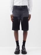 Mm6 Maison Margiela - Overdyed Denim Shorts - Mens - Black