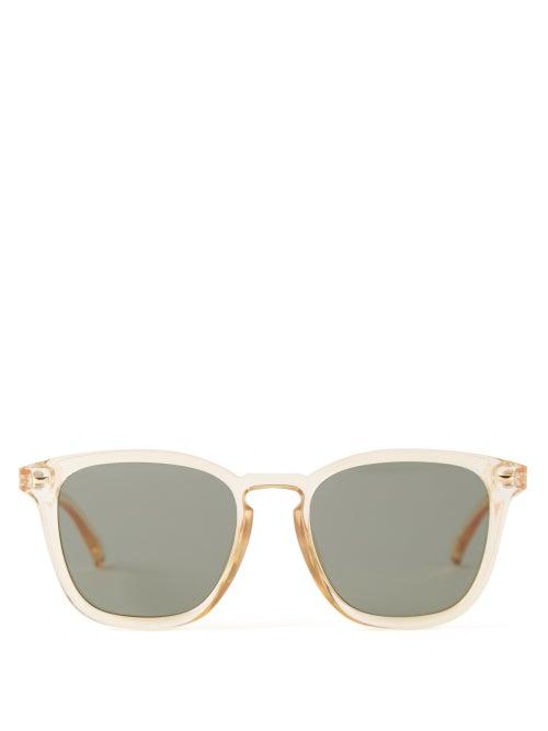 Le Specs - Big Deal Square Acetate Sunglasses - Womens - Sand