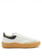 Matchesfashion.com Chlo - Padded-cuff Leather Trainers - Womens - White Navy