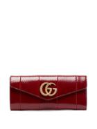 Matchesfashion.com Gucci - Broadway Gg-plaque Elaphe Clutch Bag - Womens - Burgundy