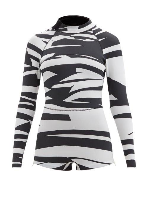 Ladies Beachwear Cynthia Rowley - Shark Deterrent 2mm Short Wetsuit - Womens - Black White