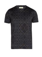 Matchesfashion.com Etro - Geometric Print Cotton T Shirt - Mens - Blue