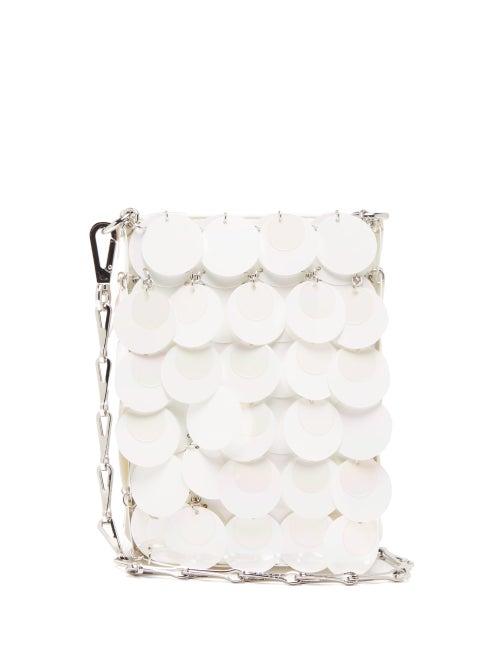 Matchesfashion.com Paco Rabanne - Sparkle 1969 Mini Sequinned Cross-body Bag - Womens - White