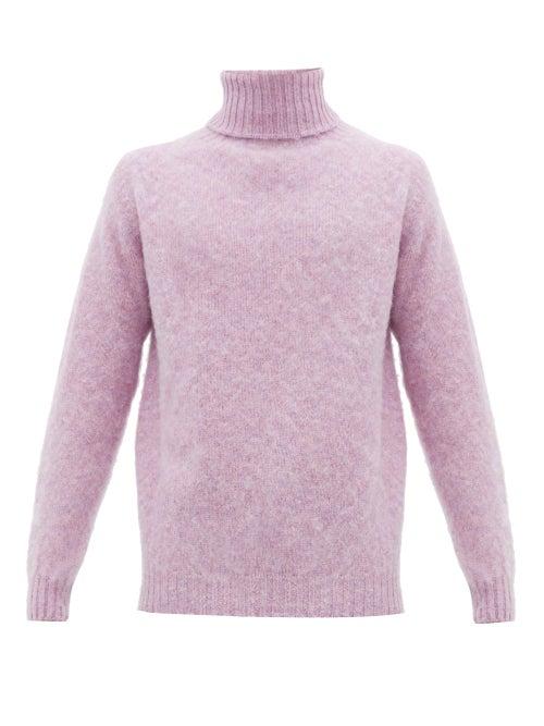 Matchesfashion.com Howlin' - Sylvester Roll Neck Wool Sweater - Mens - Pink