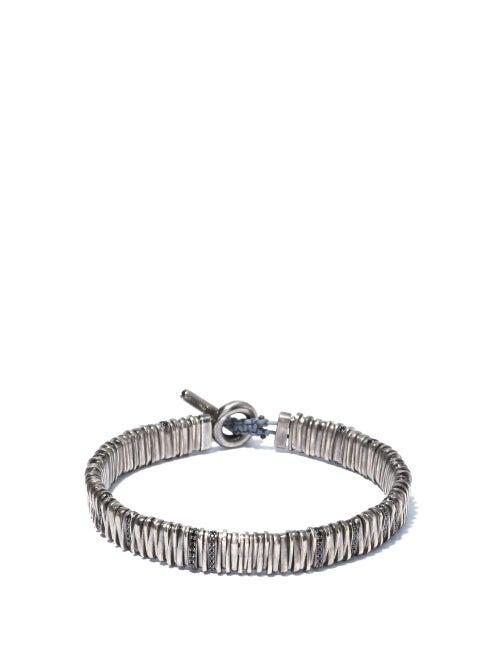 Matchesfashion.com M Cohen - The Large Zig Diamond & Sterling-silver Bracelet - Mens - Silver