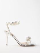 Mach & Mach - Crystal & Faux Pearl-embellished Sandals - Womens - Clear