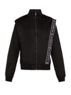 Matchesfashion.com Givenchy - Logo Jacquard Zip Through Track Top - Mens - Black