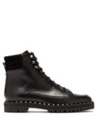 Matchesfashion.com Valentino - Soul Rockstud Leather Ankle Boots - Womens - Black