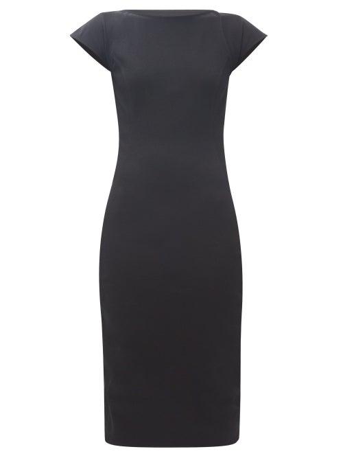 Matchesfashion.com Rick Owens Drkshdw - Easy Sarah Open-back Cotton-blend Midi Dress - Womens - Black