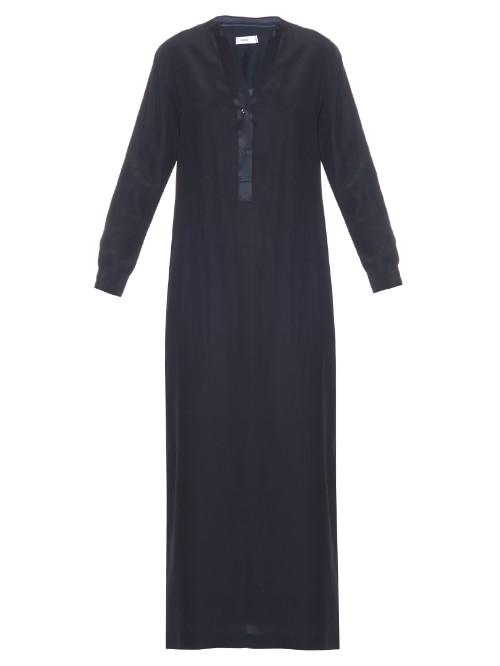 Vince V-neck Silk Maxi Dress