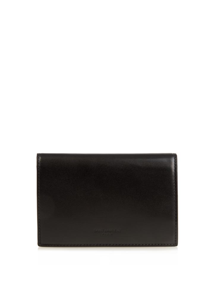 Saint Laurent Logo-debossed Bi-fold Leather Wallet