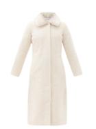 Matchesfashion.com Stand Studio - Jennifer Single-breasted Faux-fur Teddy Coat - Womens - Ivory