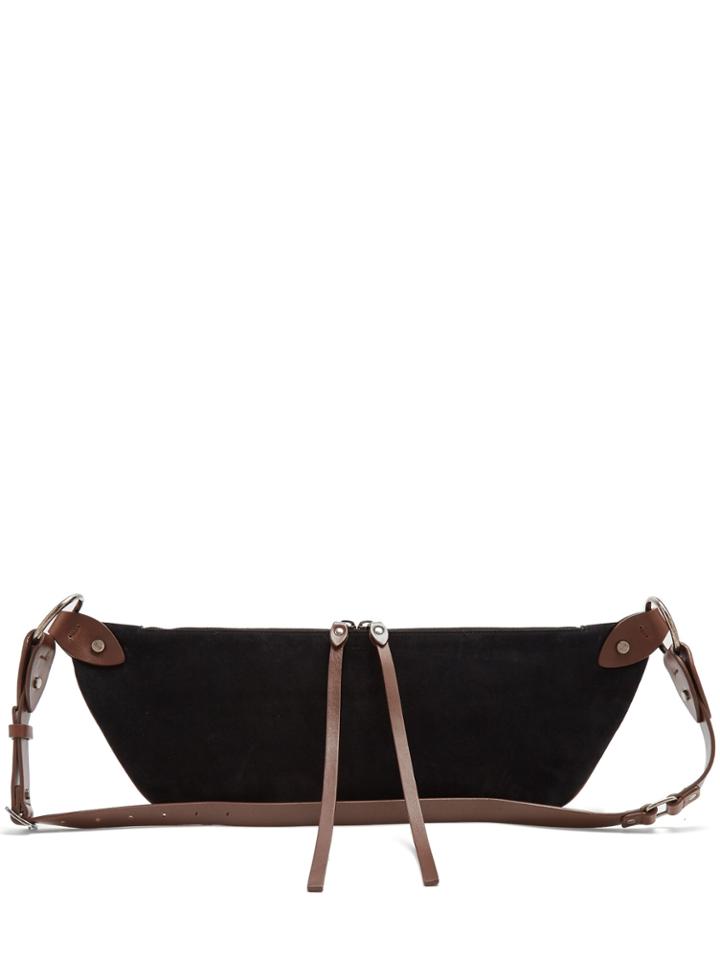 Saint Laurent Saharienne Suede Cross-body Bag