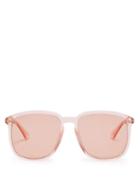 Matchesfashion.com Gucci - Round Frame Acetate Sunglasses - Mens - Clear
