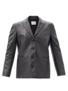 Matchesfashion.com Khaite - Joan Single-breasted Leather Jacket - Womens - Black
