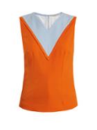 Emilia Wickstead Iggy Contrast-panel Crepe Top