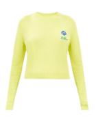 The Elder Statesman - Mushroom-embroidered Cashmere Sweater - Womens - Yellow
