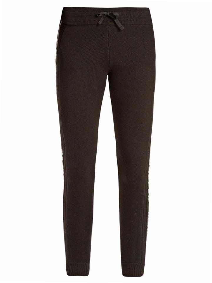 Moncler Logo-intarsia Wool Leggings