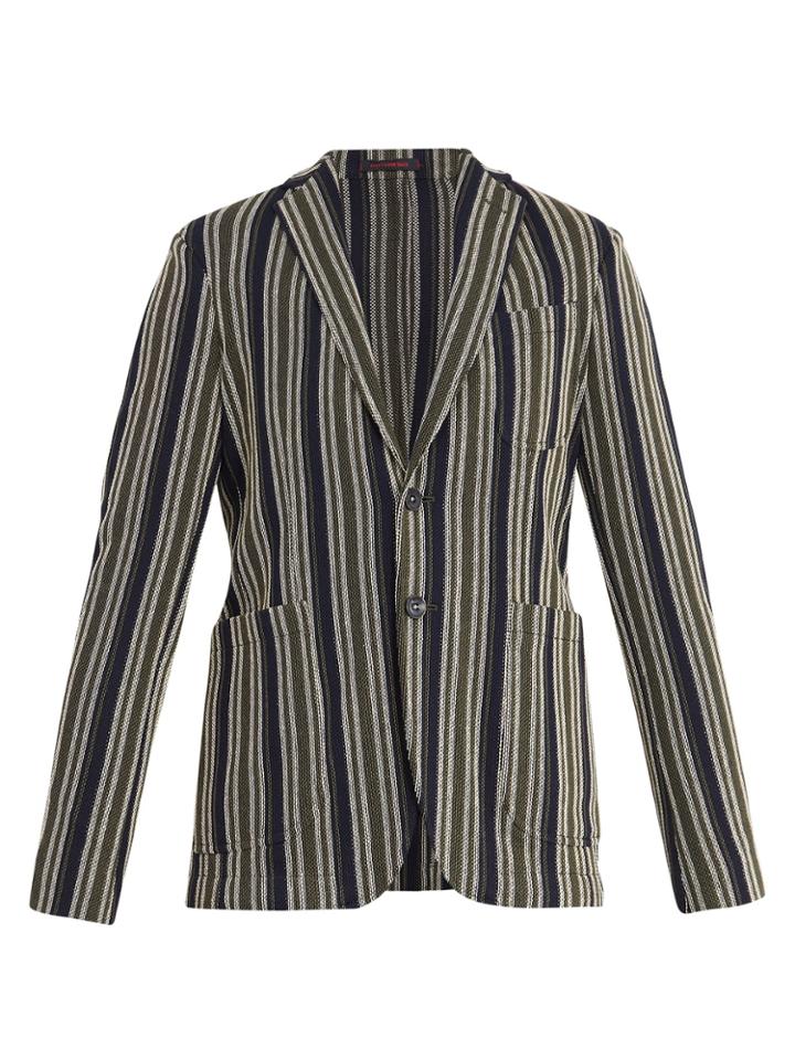 The Gigi Angie Striped Cotton Blazer