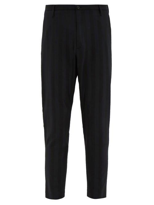 Matchesfashion.com Hope - Krissy Jacquard-striped Tapered-leg Trousers - Mens - Navy Multi