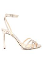 Matchesfashion.com Jimmy Choo - Mimi 100 Wrap Around Leather Sandals - Womens - Gold