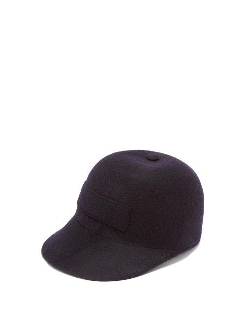 Matchesfashion.com Gabriela Hearst - Felt Cashmere Cap - Womens - Navy