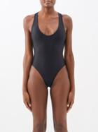 Matteau - Scoop-neck Racerback Swimsuit - Womens - Black