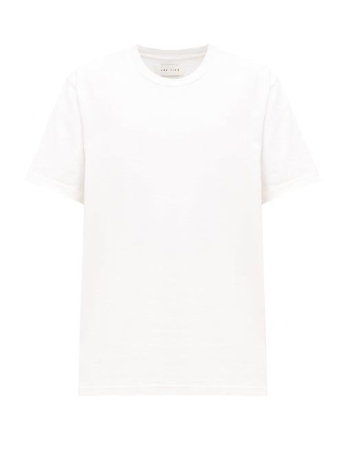 Matchesfashion.com Les Tien - Heavyweight Cotton Jersey T Shirt - Womens - Ivory