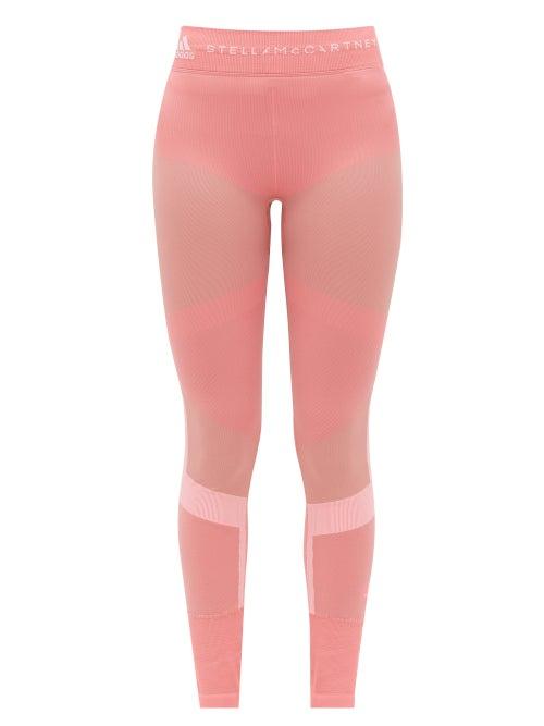 Matchesfashion.com Adidas By Stella Mccartney - High-rise Panelled Leggings - Womens - Pink