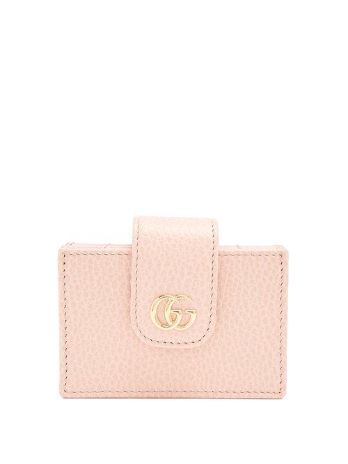 Matchesfashion.com Gucci - Gg Marmont Expandable Leather Cardholder - Womens - Light Pink