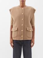 Gucci - Reversible Gg-jacquard Wool-blend Gilet - Womens - Camel