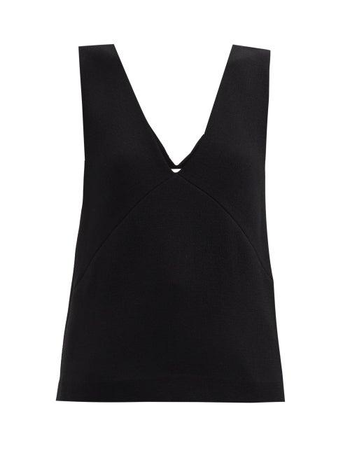 Raey - Bust-cup Wool-crepe Top - Womens - Black